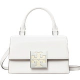 Vita Handväskor Tory Burch Brushed Bon Bon Mini Top Handle Bag - Optic White
