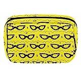 Gula Sminkväskor Cat Glasses Makeup Bag - Yellow