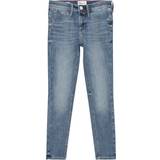 River Island Dam Kläder River Island Petite – Blå skinny jeans med medelhög midja och mellanljus tvätt
