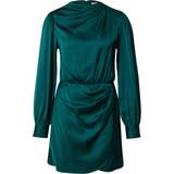 Abercrombie & Fitch Dam Kläder Abercrombie & Fitch – Grön klänning satin med lång ärm och drapering-Grön/a