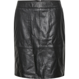 CULTURE Kläder CULTURE Skinnkjol cuBerta Leather Skirt Svart