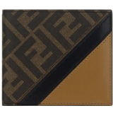 Fendi Plånböcker Fendi Fabric and Leather Bifold Wallet - Brown