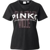 Pinko Skinnjackor Kläder Pinko Quentin T-shirt med merceriserad tröja och städer, Z99_svart limousine