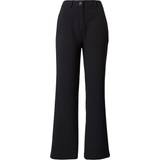 Topshop Jeansjackor Kläder Topshop – Svarta figursydda byxor med ledig passform och vida ben-Svart/a