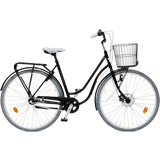 Standardcyklar Skeppshult omen's Bicycle Smile 7-Speed With Basket - Mirror Black Damcykel