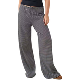 Dam - Randiga Byxor & Shorts Gina Tricot Striped Soft Trousers - Black/White