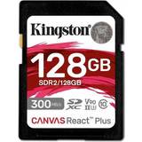 Minneskort & USB-minnen Kingston Canvas React Plus SDXC Class 10 UHS-II U3 ​​V90 300/260MB/s 128GB