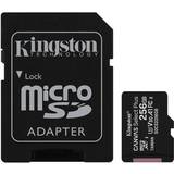 256 GB Minneskort Kingston Canvas Select Plus microSDXC Class 10 UHS-I U3 V30 A1 100/85MB/s 256GB +Adapter
