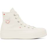Converse Tyg Sneakers Converse Chuck Taylor All Star Lift Platform Y2K Heart W - Egret/Fever Dream