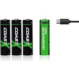 Batterier Batterier & Laddbart Coast AA USB-C Rechargeable 4-pack
