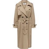 Dam - Trenchcoats - XXL Kappor & Rockar Only Chloe Double Breasted Trenchcoat - Brown/Tannin