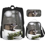 Print Backpack 3 packs - Opossum In Snow
