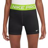 Nike pro shorts Nike Older Girl's Pro Shorts - Black/Volt/White
