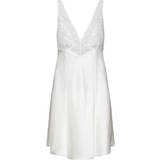 Calvin Klein Silke/Siden Kläder Calvin Klein Silk and Lace Night Dress White