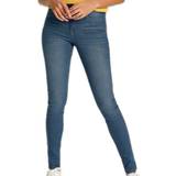 Arizona Damen Slim-Fit Jeans Denim-Hose mit Gummizug am Bund 12851300 Blau