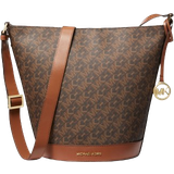 Kanvas Bucketväskor Michael Kors Townsend Medium Empire Signature Logo Messenger Bucket Bag - Brown/Luggage
