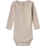 Modal Bodys Barnkläder Name It Kab LS Bodysuit - Pure Cashmere (13198041)