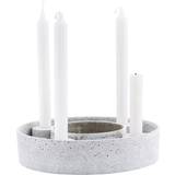 House Doctor The Ring Concrete Gray Ljusstake 6cm