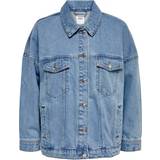 4 - Dam Ytterkläder Only Safe Oversized Denim Jacket - Blue/Medium Blue Denim