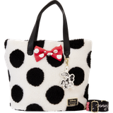 Väskor Loungefly Disney Mickey Mouse Rocks the Dots Sherpa Tote Bag - White