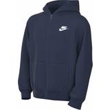 Hoodies Nike Older Kid's Sportswear Club Fleece Full Zip Hoodie - Midnight Navy/White (FD3004-410)