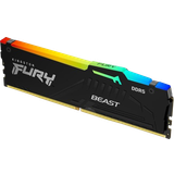 8 GB - Belysning - DDR5 RAM minnen Kingston Fury Beast RGB Black DDR5 5200MHz 8GB ECC (KF552C36BBEA-8)