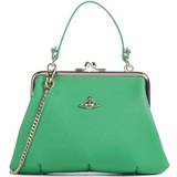 Vivienne Westwood Väskor Vivienne Westwood Granny Frame Leather Top Handle Bag Bright Green 01