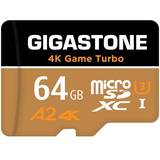 Gigastone [5-Yrs Free Data Recovery] 64GB Micro SD Card, 4K Game Turbo, Nintendo-Switch MicroSDXC Memory Card, GoPro, Action Camera, DJI, Drone, UHD Video