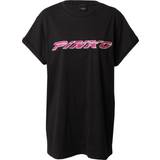 Pinko Kläder Pinko TELESTO T-Shirt Jersey Bomull med tryck och strass, Zw1_svart/Fuxia
