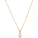 Syster P Stiftörhängen Smycken Syster P Treasure Single Necklace - Gold/Pearl