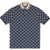 Gucci Herr Överdelar Gucci GG Stretch Polo Shirts - Dark Blue