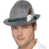 Grå - Världen runt Maskeradkläder Smiffys German Trenker Hat with Feather Fancy Dress