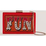 Ted Baker Röda Väskor Ted Baker Funia Fun Slogan Embellished Box Clutch Bag