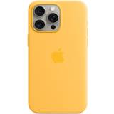 Mobiltillbehör Apple iPhone 15 Pro Max Silicone Case with MagSafe Sunshine