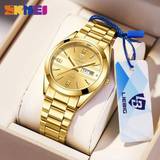 Skmei Herr Armbandsur Skmei Men Watch Casual Fashion Gold Watch Luxury Waterproof Wrist Watch For Men L1031