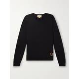 Gucci Herr - Svarta Kläder Gucci Logo-Embroidered Wool Sweater Men Black