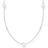 Pearl Necklaces Halsband Thomas Sabo Necklace - Silver/Pearls/Transparent