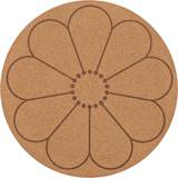 Uppläggningsfat & Brickor Ikea SVARTVIDE tablett, kork/mönstrad blomma Serveringsbricka