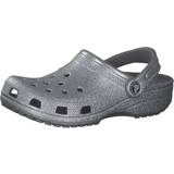 Crocs Silver Skor Crocs Classic Sparkly Metallic and Glitter Shoes for Women, Silver