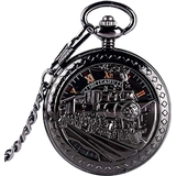 Svart Fickur Exquisite Locomotive Pocket Watch