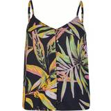 O'Neill Kläder O'Neill Tiare Woven Tank Top T-shirt, 39033 Black Tropical Flower, vanlig för kvinnor, 39033 svart tropisk blomma, XL-XXL