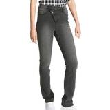 Arizona Dam Kläder Arizona Damen Jeans High Waist Jeans mit gekreuztem Verschluss 34529565 Grau
