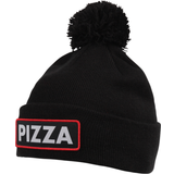 Coal Kläder Coal The Vice Beanie schlichte Winter-Mütze gemütliche Bommel-Mütze mit Pizza-Schriftzug 207502 Schwarz
