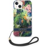 Mobiltillbehör Guess Flower Cord Case for iPhone 14 Plus (Blue)