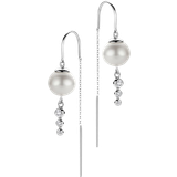 Spirit Icons Swan Earrings - Silver/Pearls/Transparent