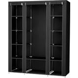 Järn Garderober Songmics Wardrobe Black Garderob 150x175cm