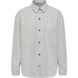 Only Dam - Overshirts Jackor Only Striped Overshirt - White