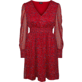 Blommiga - Korta klänningar - M Pieces Mynte Short Dress - Barbados Cherry