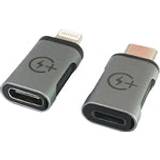 Lightning hona Nördic USBC-N1502 USB C/ Lightning - Lightning/ USB C M-F Adapter Kit