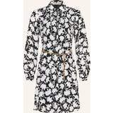 Michael Kors Dam Kläder Michael Kors MK Floral Georgette Midi Dress Black/white